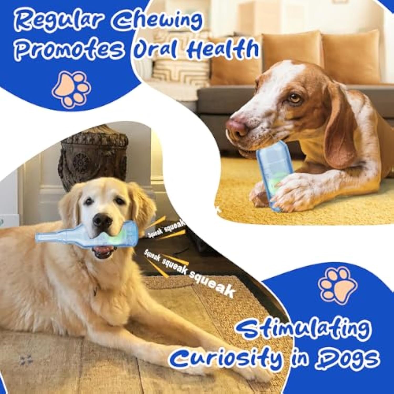 Water Bottle Cruncher Squeaky Dog Toy