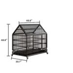 48-Inch Heavy Duty Pointed Roof Dog Crate