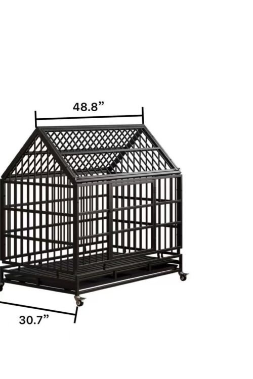 48-Inch Heavy Duty Pointed Roof Dog Crate