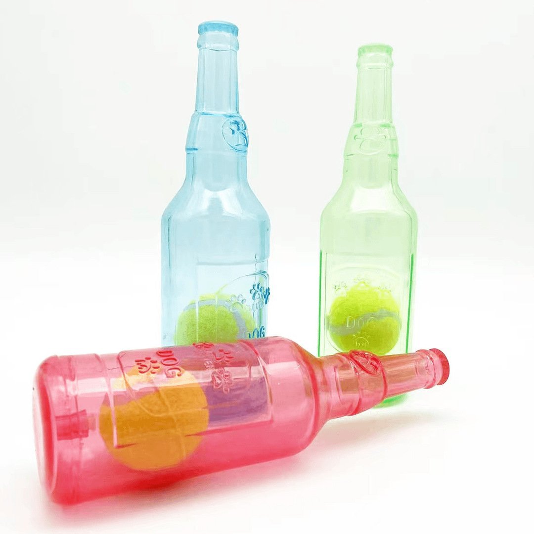 Water Bottle Cruncher Squeaky Dog Toy
