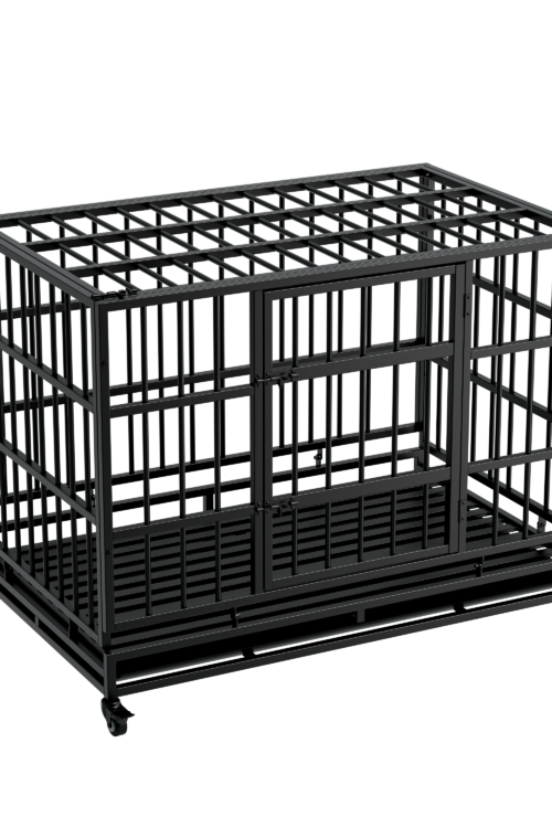 48-Inch Heavy Duty Dog Crate with Wheels